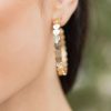 Jewelry * | Excellent Ellison + Young Designer Inspired Tinsley Heart Hoop Earrings