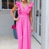 Trending * | Top Sellers Dresses Ophelia Dress- Fuchsia By Karlie