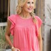 Clothing * | Quick Delivery Abby Top- Pink By Bb Dakota Tops