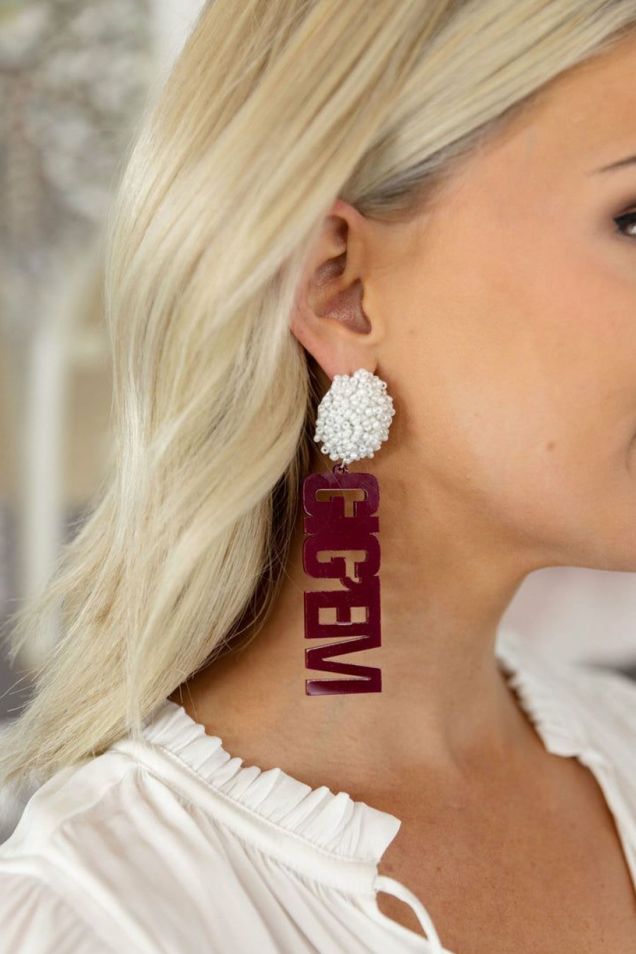 Jewelry * | Cheaper Bmr Designs Gig'Em Aggies Earrings Grad Gifts