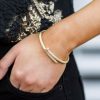 Jewelry * | Less Expensive Love Poppy Pave Nail Bracelet- Gold Best Dressed Guest