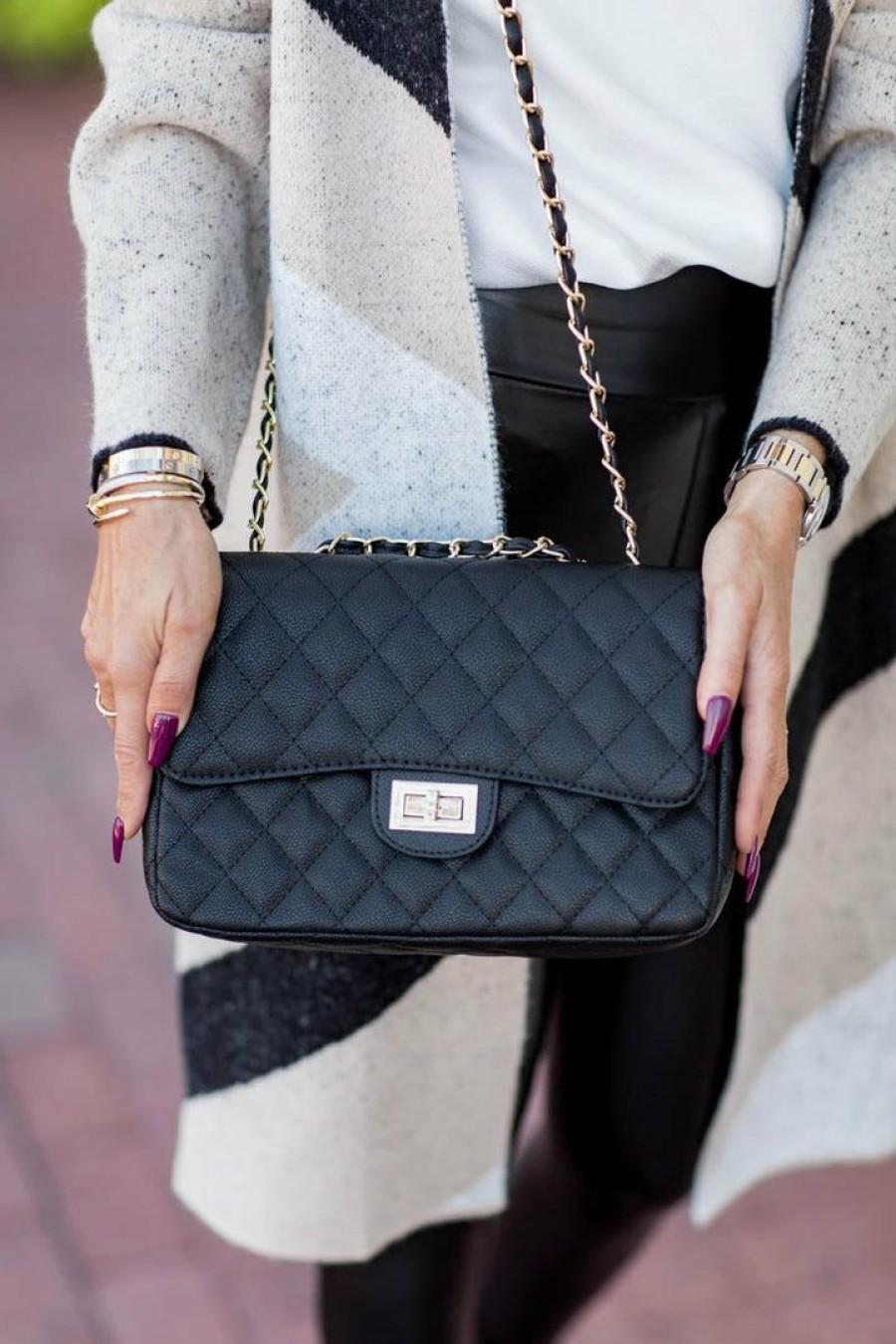 Accessories * | Classical Bag Boutique Best Dressed Guest Coco Bag- Black