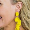 Jewelry * | Cheaper * Felicity Flower Petal Earrings- Yellow Resort Collection