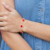 Jewelry * | Excellent Ellison + Young Kinley Clover Bracelet- Red Summer Of Color