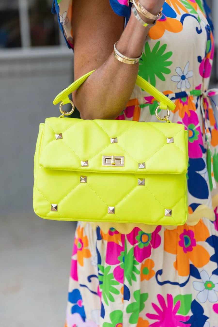 Accessories * | Quick Delivery Bag Boutique Maggie Bag- Yellow Summer Of Color