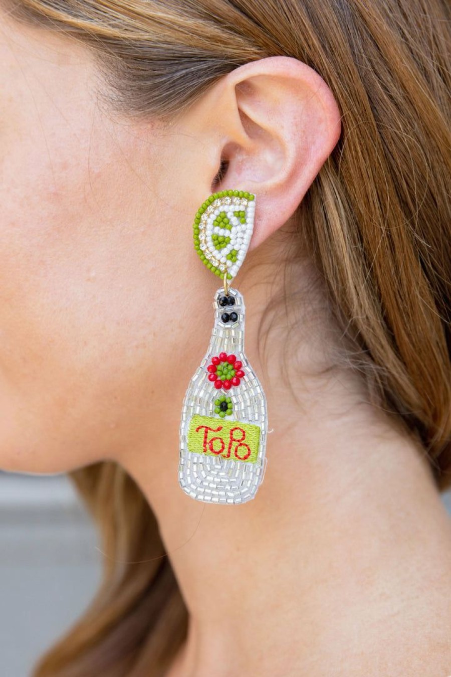 Jewelry * | Cheaper Wona Trading Topo Earrings Lime