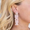 Jewelry * | Cheaper Taylor Shaye Designs Beaded Mama Earrings- Pink