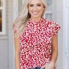 Trending * | Shoping Solution Tops Sommer Top- Red