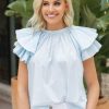 Trending * | Top Sellers Pinch Tops Liya Top- Light Blue