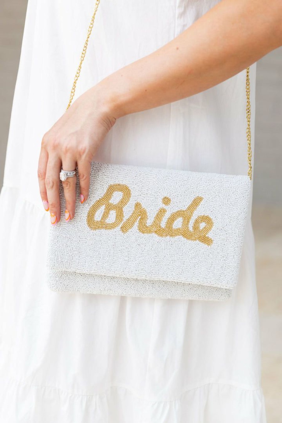 Accessories * | Excellent La Chic Designs Bridal Edit Bride Clutch