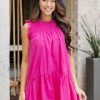 Trending * | Quick Delivery &Merci Brooklyn Dress- Hot Pink Dresses