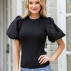 Clothing * | Top Sellers Flying Tomato Claudia Top- Black