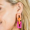 Jewelry * | Excellent * Geo Link Drop Earrings- Multicolor Accessories