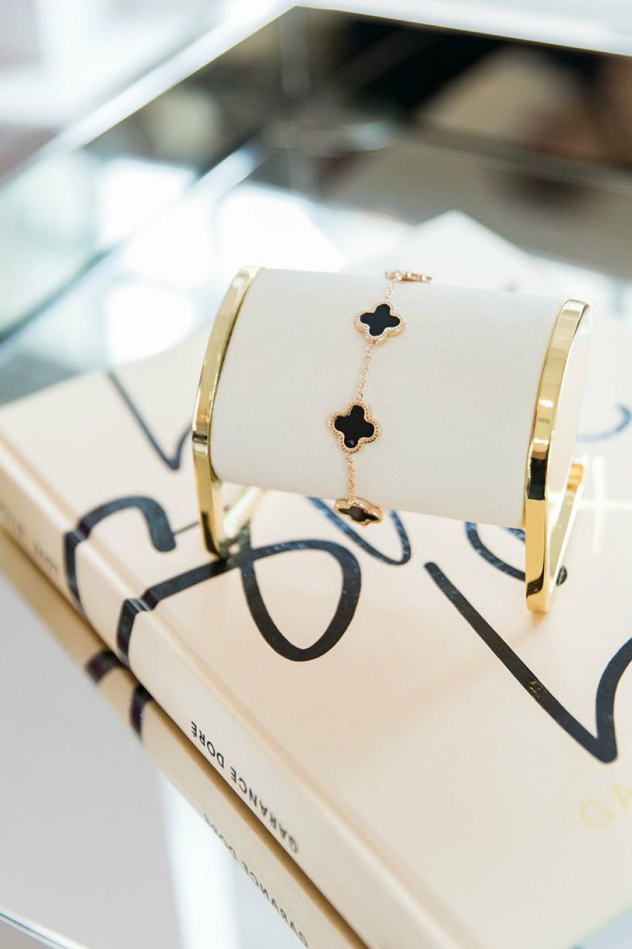 Jewelry * | Excellent Ellison + Young Best Dressed Guest Kinley Clover Bracelet- Black