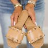 Shoes * | Excellent Qupid Tracey Sandals- Tan Size 5.5,6,6.5