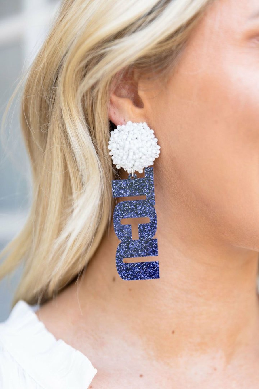 Jewelry * | Top Sellers Bmr Designs Tcu Earrings