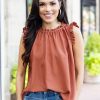 Clothing * | Quick Delivery Hailey & Co Constance Top- Rust