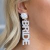 Jewelry * | Classical Girly Bride Earrings- Silver Bridal Edit