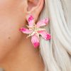 Jewelry * | Discount * Accessories Goldie Flower Earrings- Pink