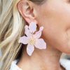 Jewelry * | Excellent * Claudia Flower Earrings- Pink Accessories