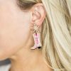 Jewelry * | Classical * Pearl Boots Drop Earrings- Pink Accessories