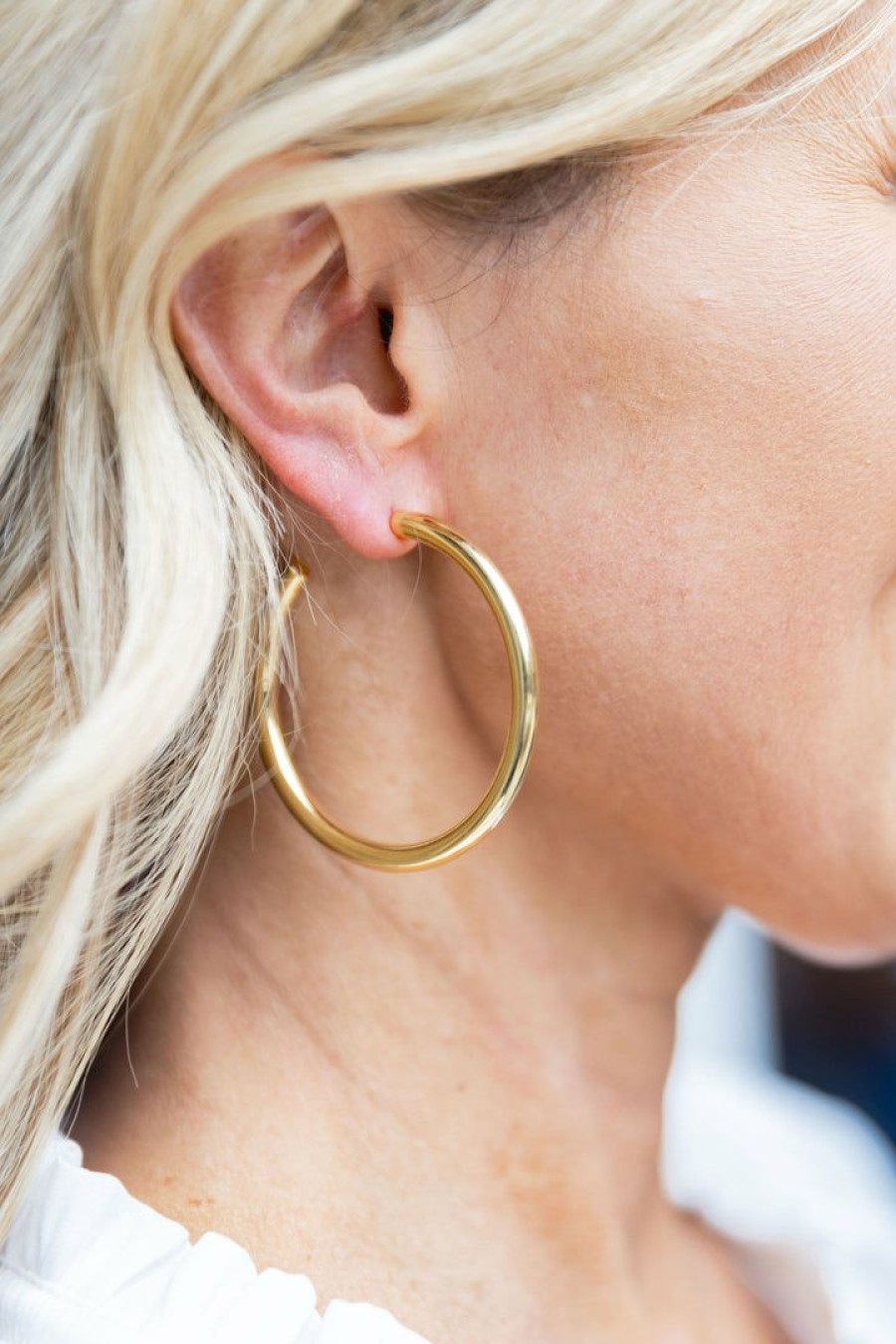 Jewelry * | Exactly Discount Fame Accessories Jennifer Hoop Earrings