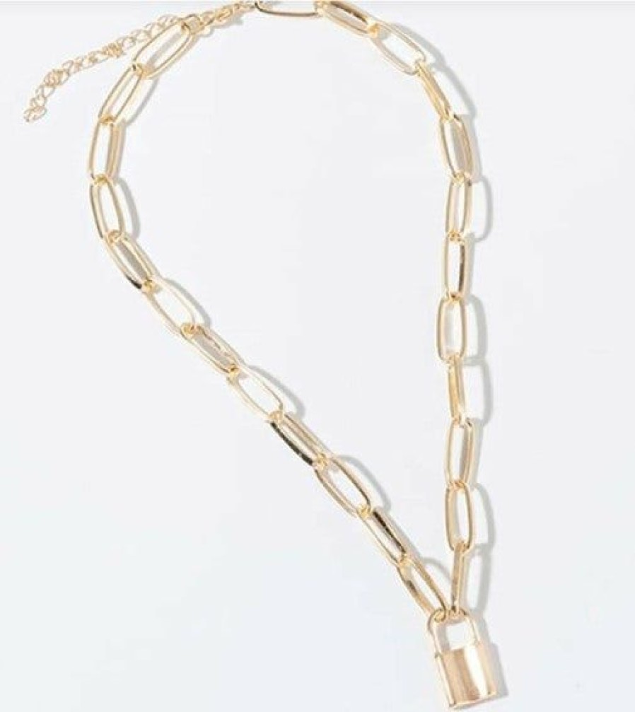 Jewelry * | Excellent * Accessories Chloe Chain Lock Necklace