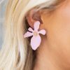 Jewelry * | Special * Jana Flower Earrings- Pink Accessories