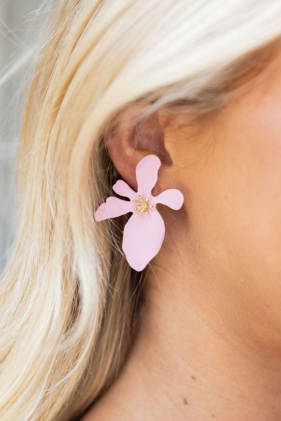 Jewelry * | Special * Jana Flower Earrings- Pink Accessories