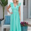 Trending * | Discount Ophelia Dress- Aqua By Karlie