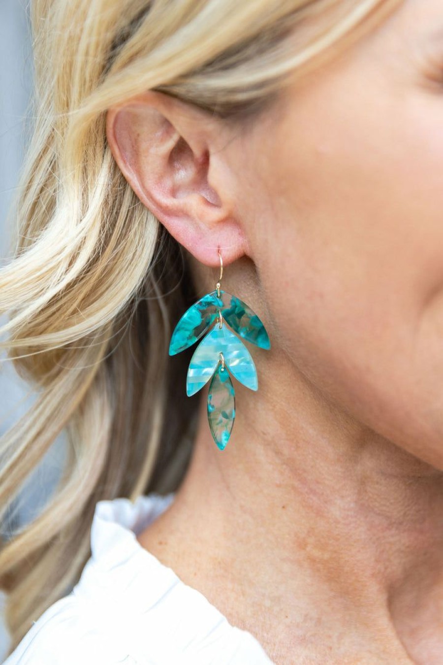 Jewelry * | Quick Delivery Fame Kelsey Earrings- Green Summer Of Color