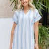 Trending * | Special Solution Gentry Dress- Blue Dresses