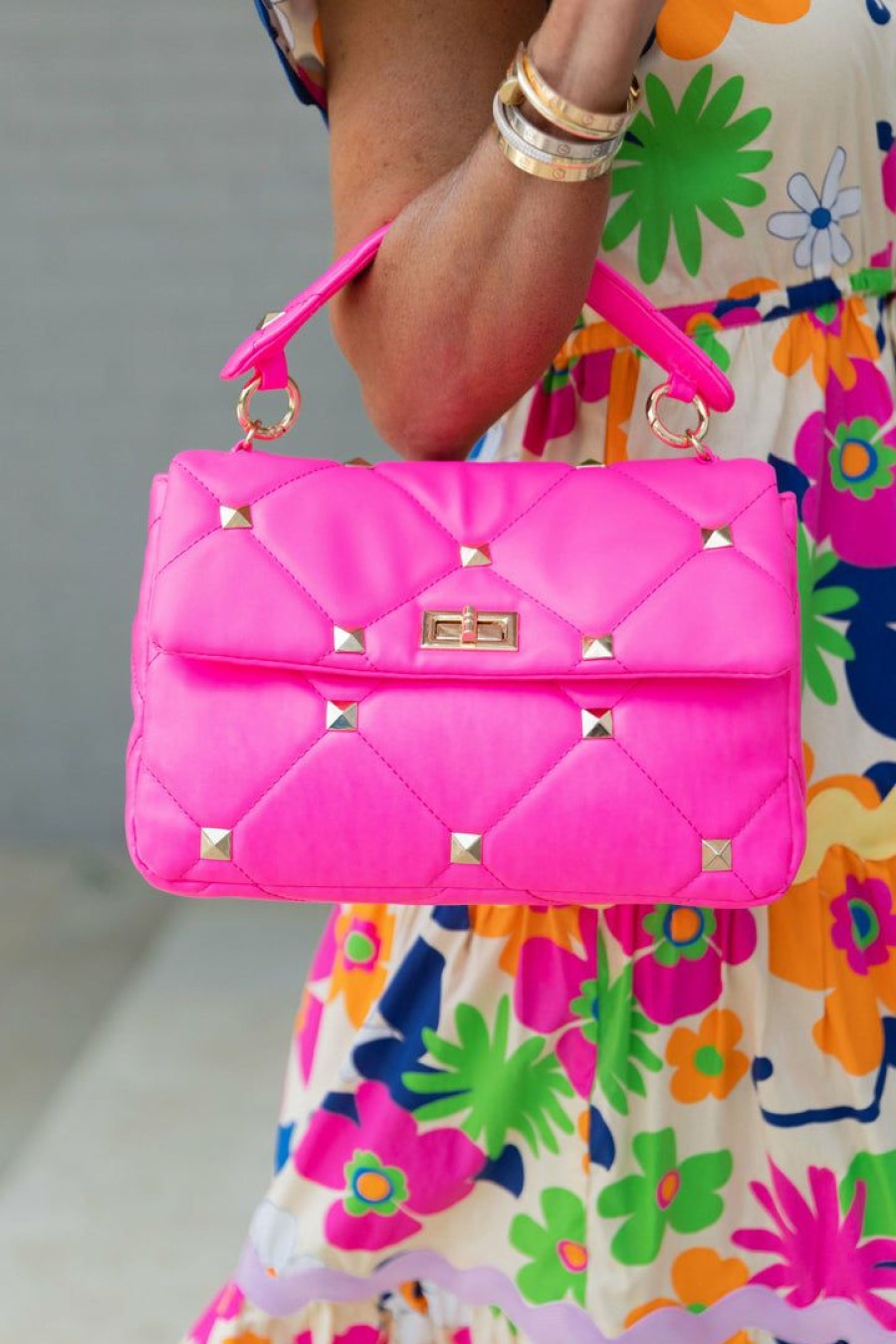 Accessories * | Excellent Bag Boutique Summer Of Color Maggie Bag- Pink