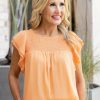 Clothing * | Excellent Abby Top- Orange By Bb Dakota Tops