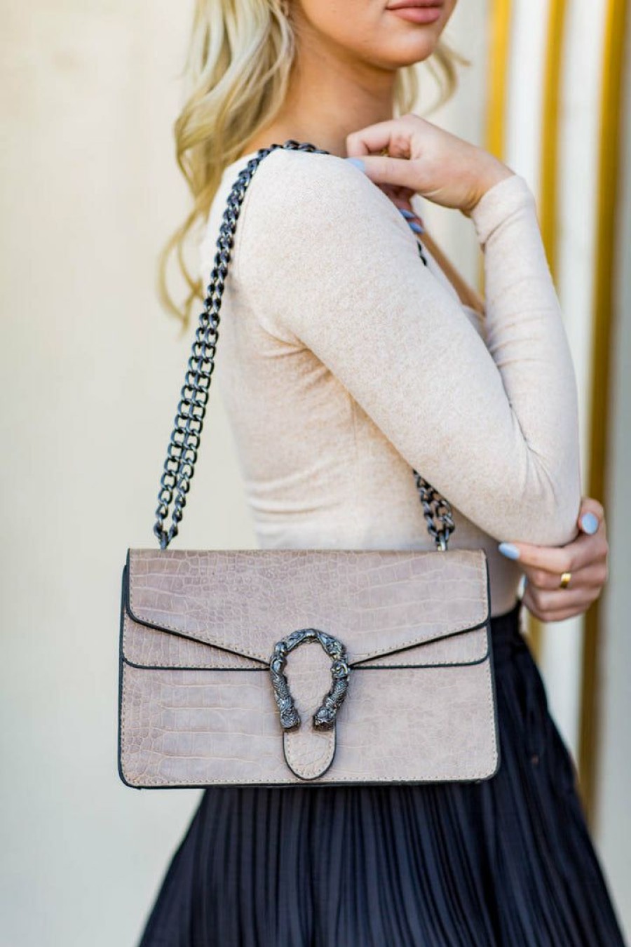 Accessories * | Quick Delivery * Dina Handbag- Taupe